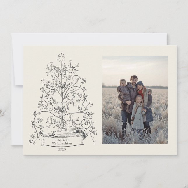 Tannenbaum German Photo Holiday Card (Front)
