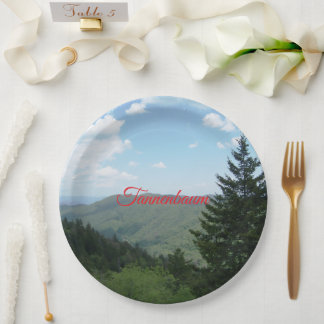 Tannenbaum Mountain Christmas Paper Plates