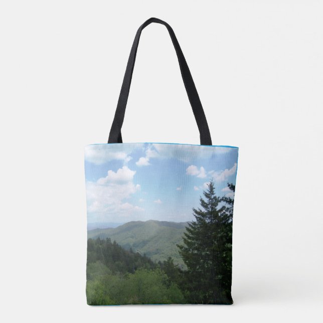 Tannenbaum Mountain Scene Christmas Tote Bagt (Back)