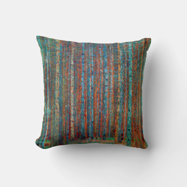 Tannenwald Gustav Klimt Throw Pillow (Front)