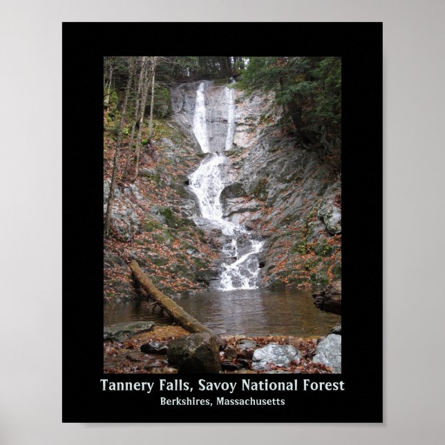 Tannery Falls Savoy National Forest Berkshires, MA Poster (Front)