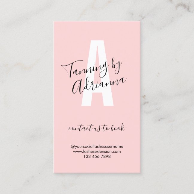 Tanning Aftercare Business Card