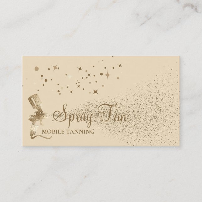 Tanning Airbrush Spray Beige Business Card (Front)