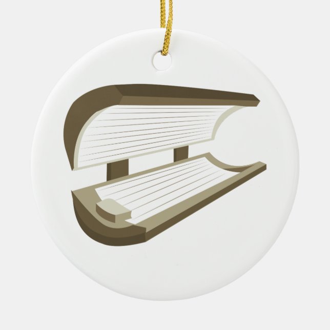 Tanning Bed Ceramic Ornament (Front)