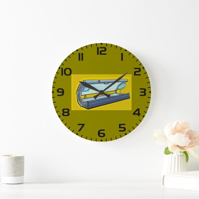 Tanning Bed Retro Spa Large Clock (Creator Uploaded)
