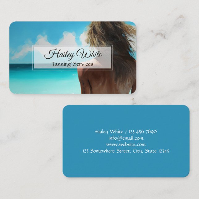 🏖️ Tanning Business Card (Front/Back)