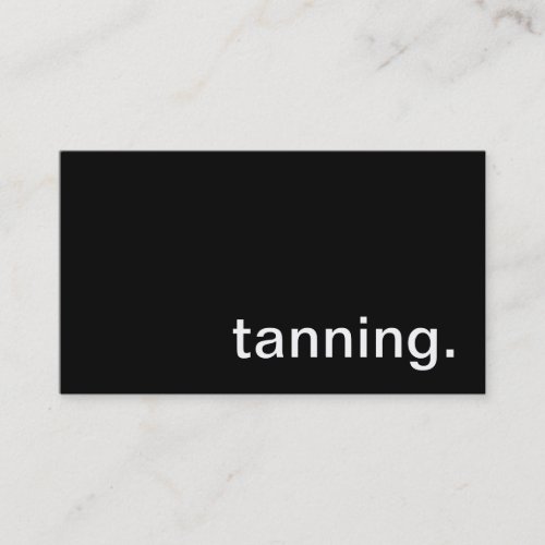 Tanning Business Card