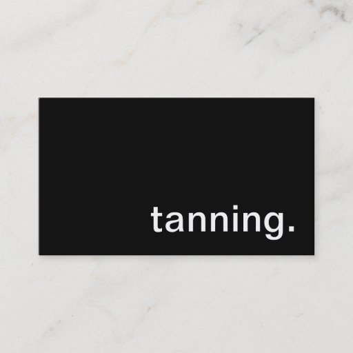 Customizable Tanning Business Card