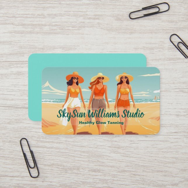 Tanning Business Card (Front/Back In Situ)