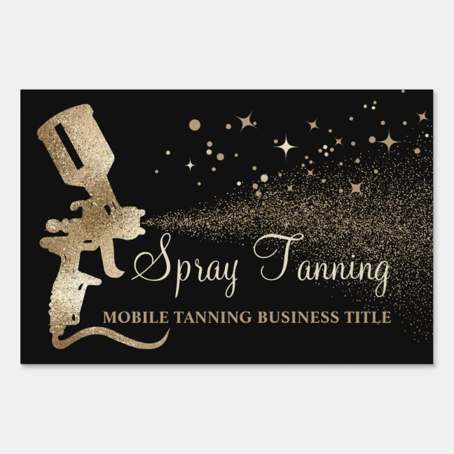 Tanning Mobile Tan Paint Sign