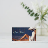 Tanning, Salon, Beauty, Cosmetology Business Card (Standing Front)