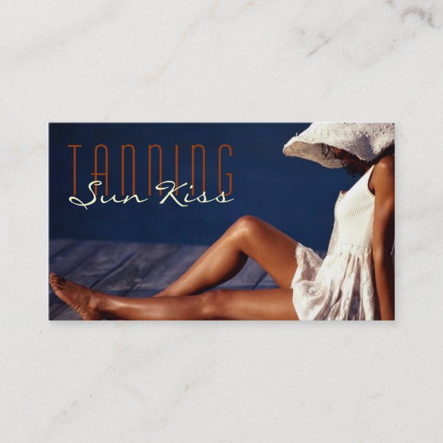 Tanning, Salon, Beauty, Cosmetology Business Card (Front)