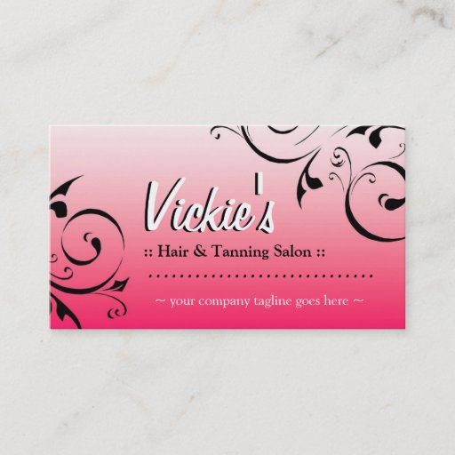 Customizable Tanning Salon Business Card