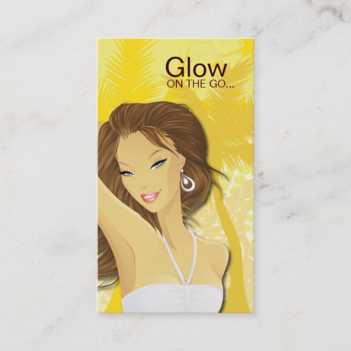 Customizable Tanning Salon Business Card