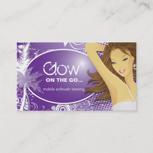 Customizable Tanning Salon Business Card