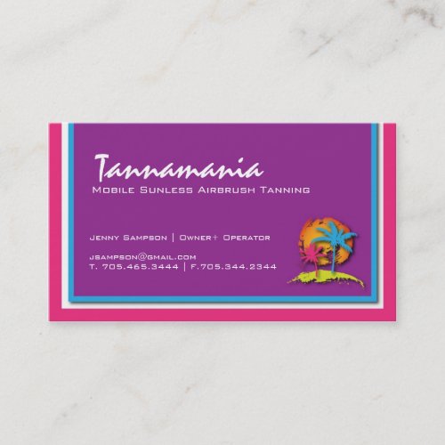 Tanning Salon Business Card