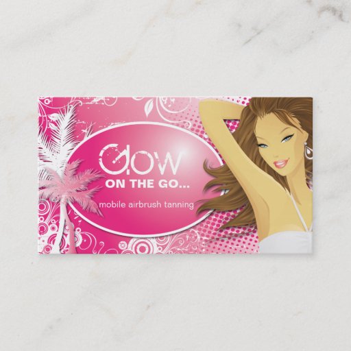 Customizable Tanning Salon Business Card