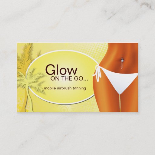 Customizable Tanning Salon Business Card