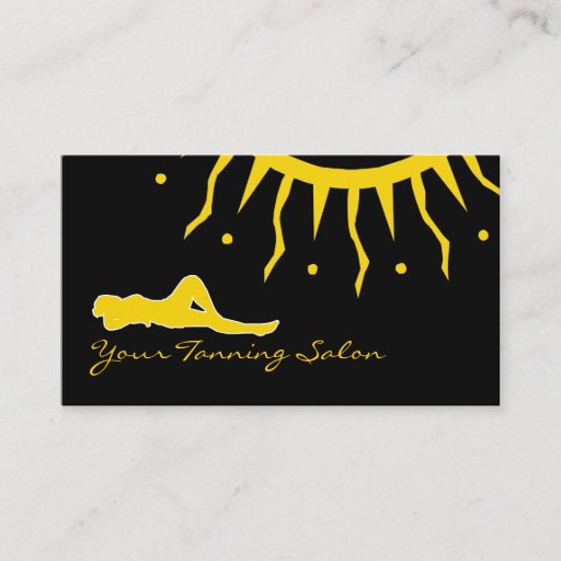 Customizable Tanning Salon Business Cards
