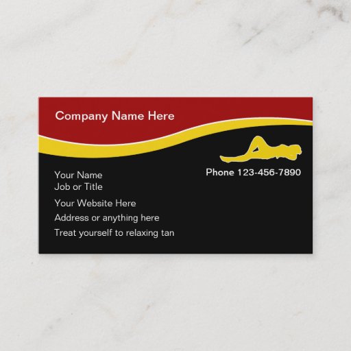 Customizable Tanning Salon Business Cards