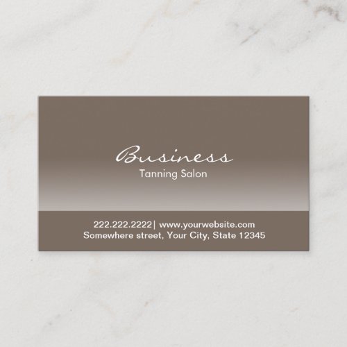 Tanning Salon Elegant Business Card
