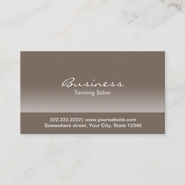 Tanning Salon Elegant Business Card (Front)