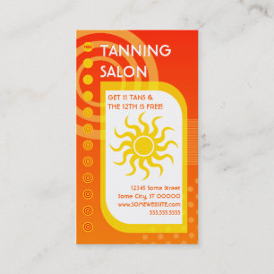 tanning salon loyalty sunrise card