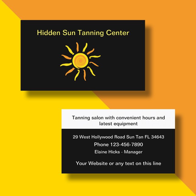 Tanning Salon Modern Business Card (Creator Uploaded)