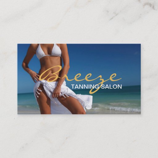 Customizable Tanning Salon Spa Business Card