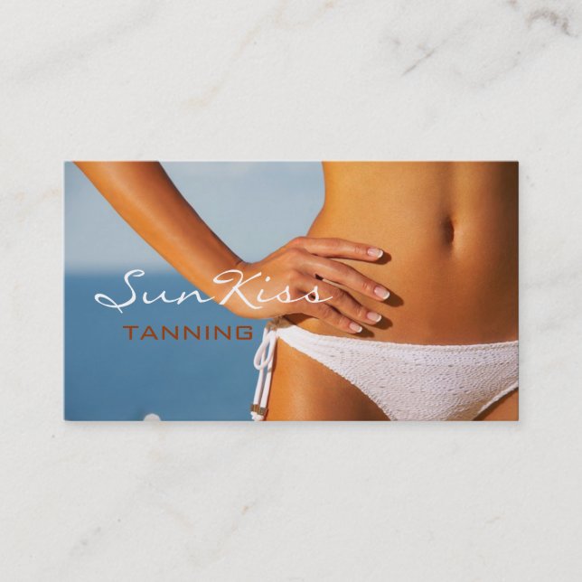 Tanning Salon, Spa Business Card (Front)