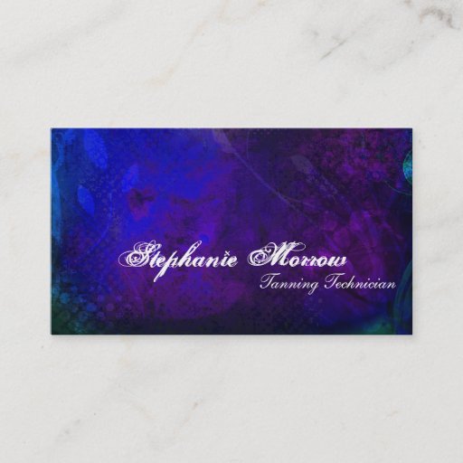Customizable Tanning Salon Spa Business Card Stylish Grunge
