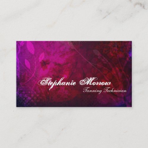 Tanning Salon Spa Business Card Stylish Grunge
