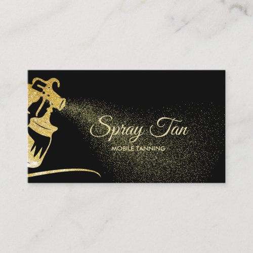 Tanning Spray Gold Business Card