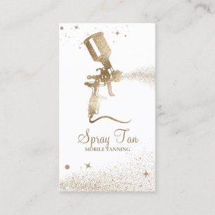 Tanning Spray Sparkle Gold Business Card
