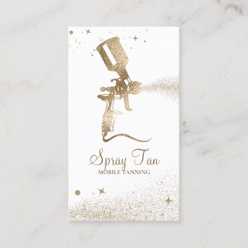 Tanning Spray Sparkle Gold Business Card