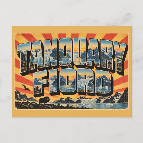 Tanquary Fiord NU Glacier Valley Arctic Art Postcard