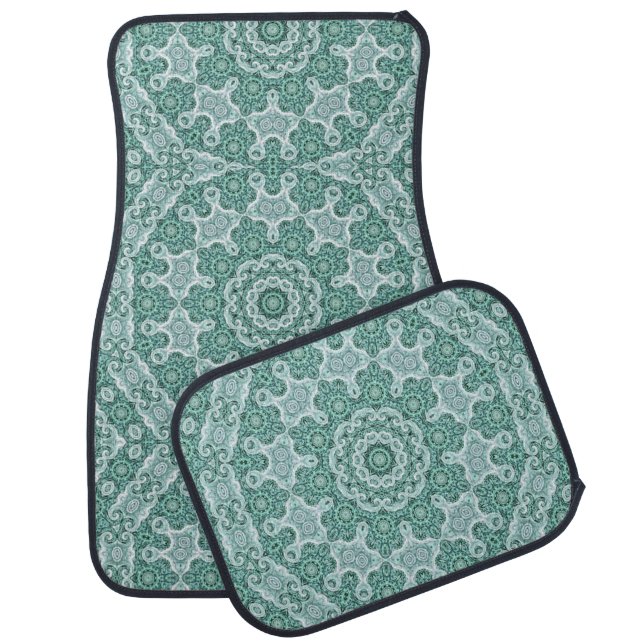 Tantalizing in teal car floor mat (Set)