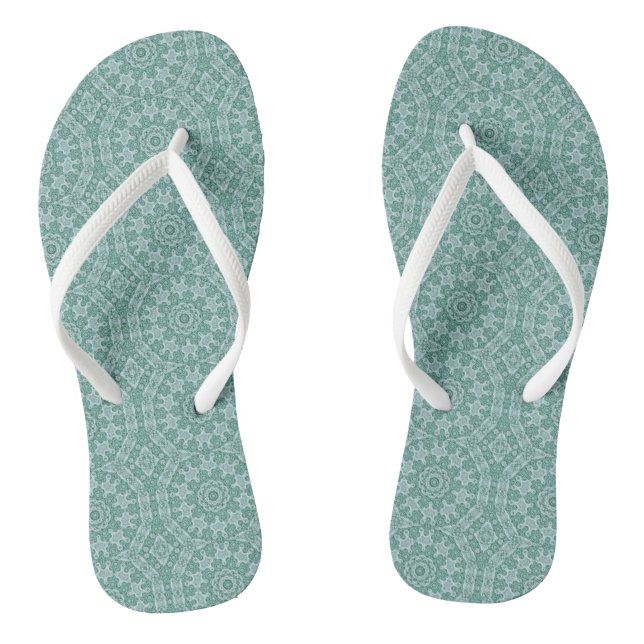 Tantalizing in Teal Flip Flops (Footbed)