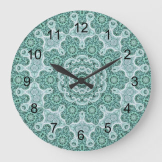 Tantalizing in teal large clock