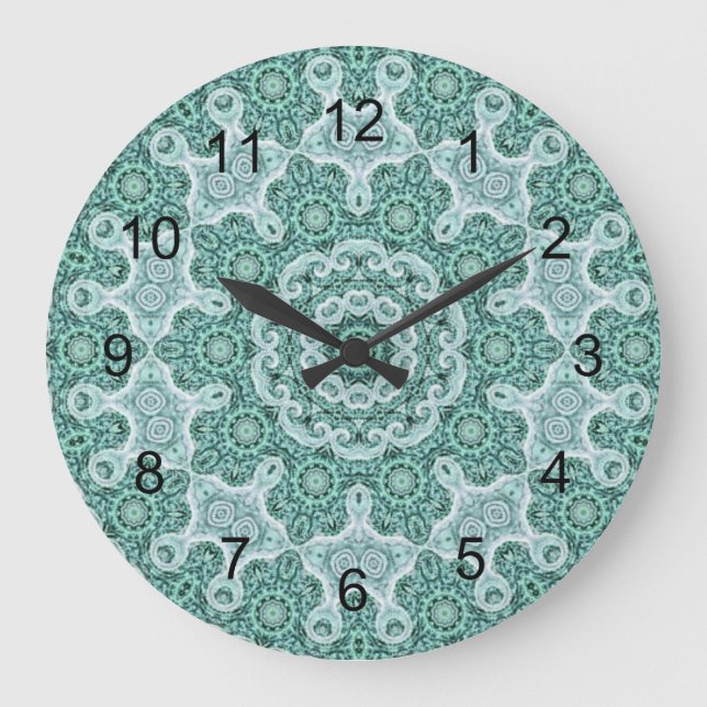Tantalizing in teal large clock (Front)