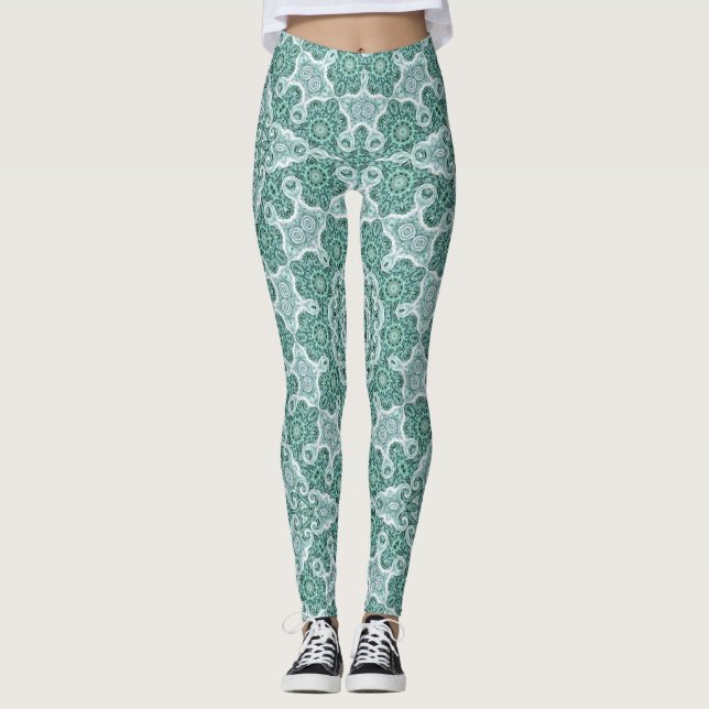 Tantalizing in teal leggings (Front)