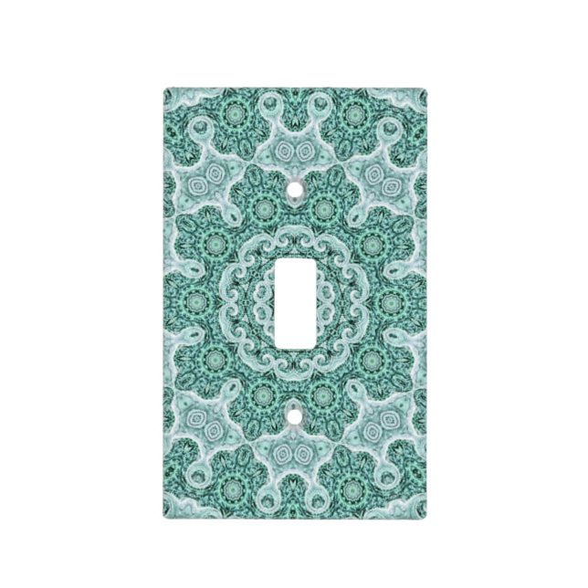 Tantalizing in teal light switch cover (Front)