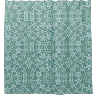 Tantalizing in teal shower curtain