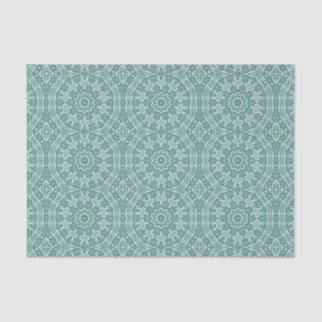 Tantalizing in teal tissue paper (Front)