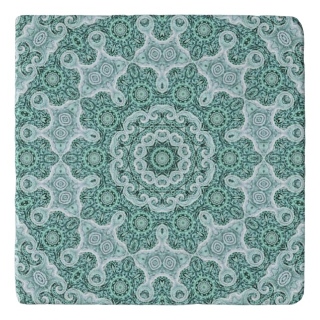 Tantalizing in teal trivet (Front)