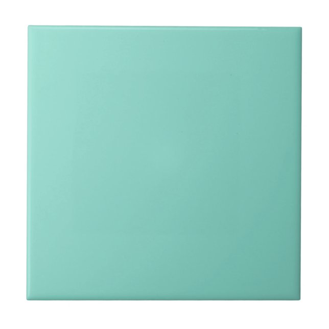 Tantalizing Turquoise Teal Square Kitchen and Bath Ceramic Tile (Front)