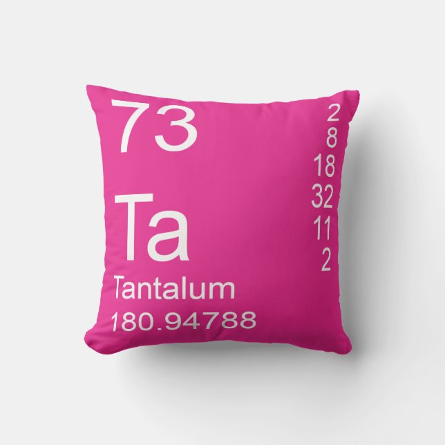Tantalum Throw Pillow (Front)