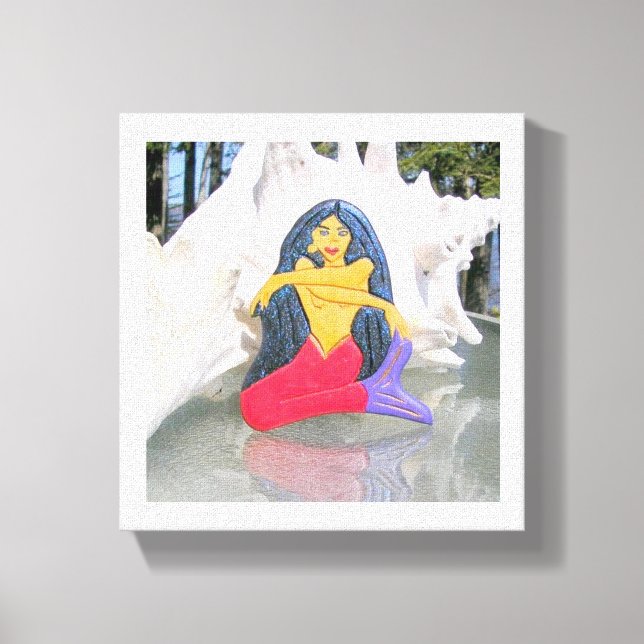 tantric mermaid wrapped canvas print (Front)
