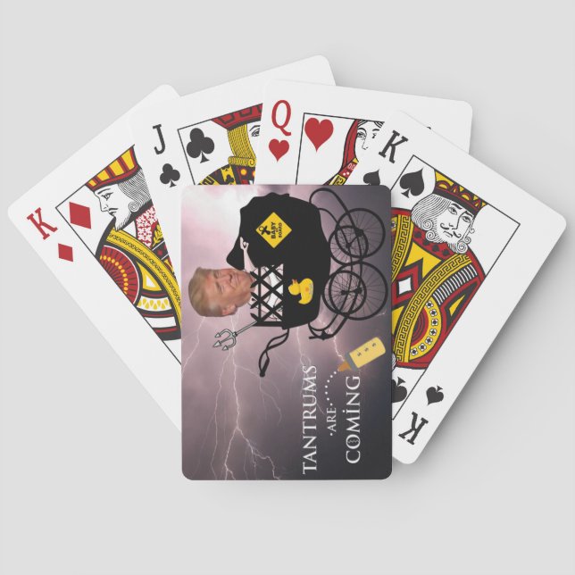 Tantrums are coming / Anti Trump, Poker Cards (Back)