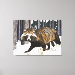 Tanuki - Raccoon Dog Canvas Print